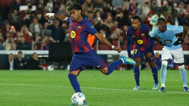 Lamine Yamal anotó y salió lesionado (Reuters)