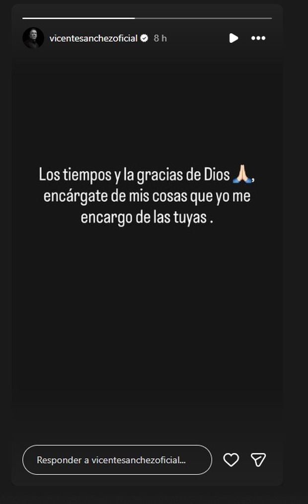 Mensaje de Vicente Sánchez en Instagram (Instagram)