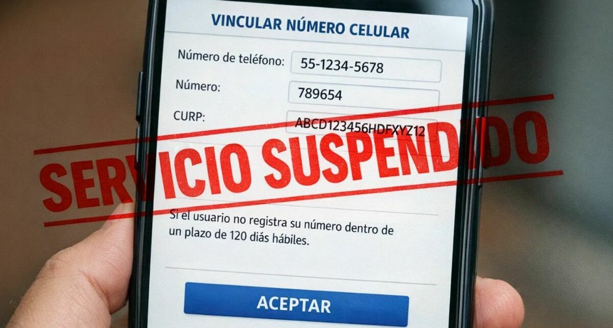 Registro de línea telefónica con CURP para evitar la suspensión del servicio. Foto: Sora IA