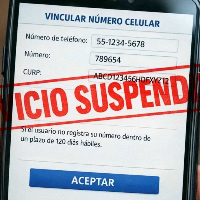 Registro de línea telefónica con CURP para evitar la suspensión del servicio. Foto: Sora IA