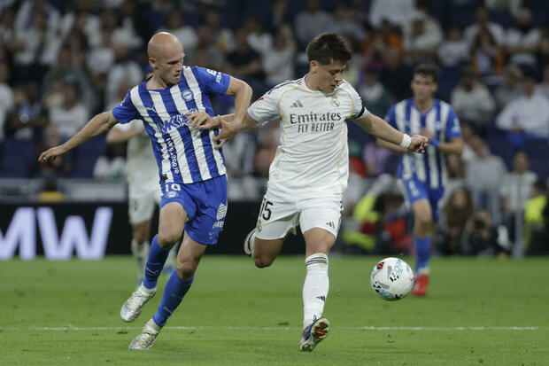 Güler en el partido del Real Madrid. (Foto: EFE)