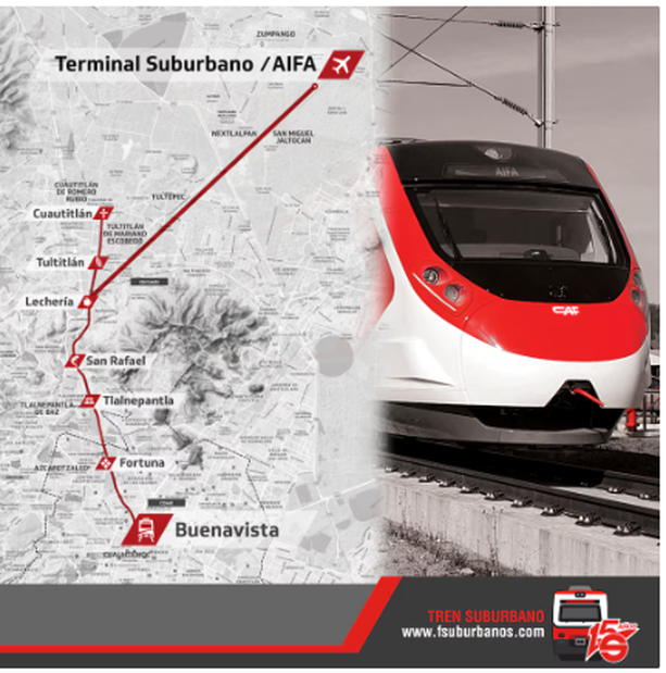 Tren Suburbano - AIFA |Foto:(X/ @Suburbanos)