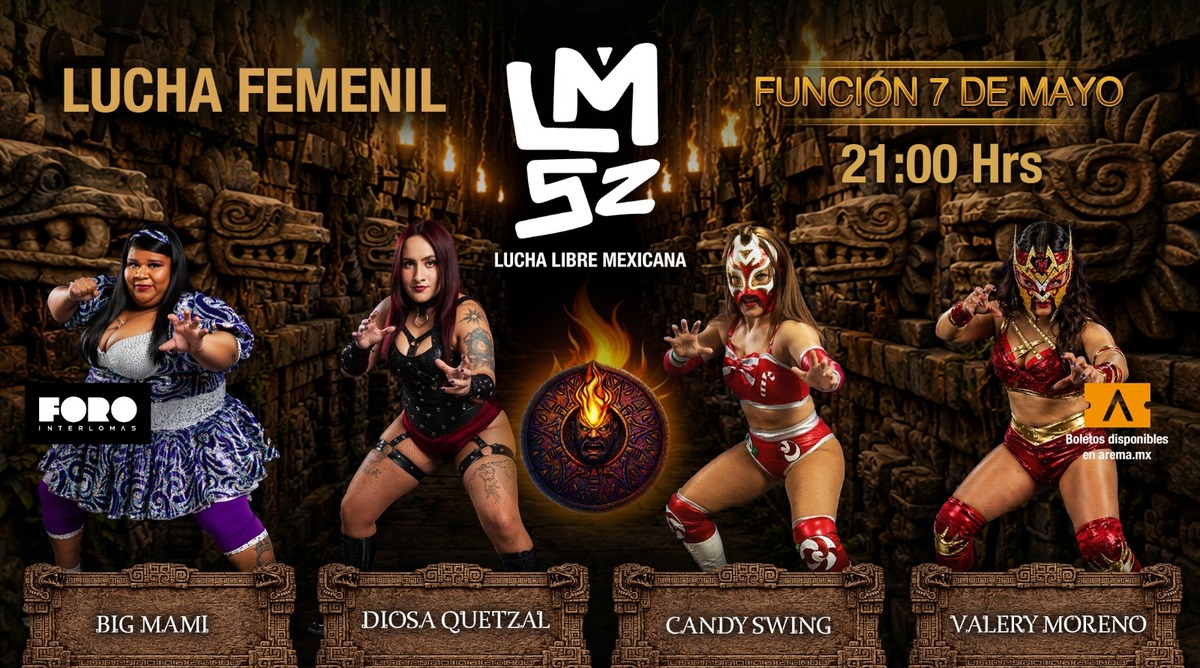 Luchadoras que estarán en LM52 (Cortesía LM52)