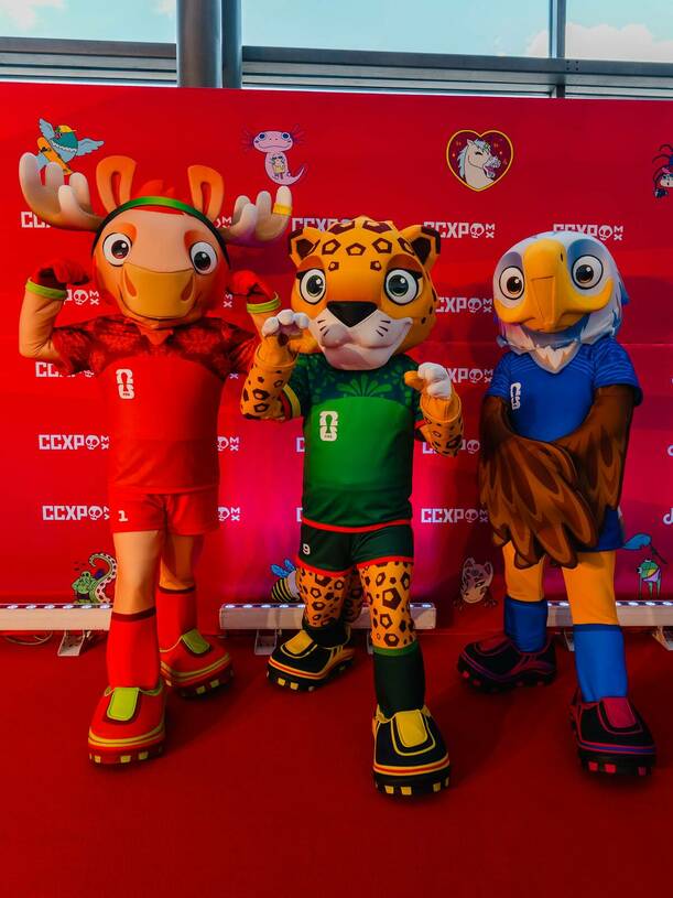 Mascotas Oficiales de la Copa Mundial de la FIFA 2026 estuvieron presentes en la CCXPMX26