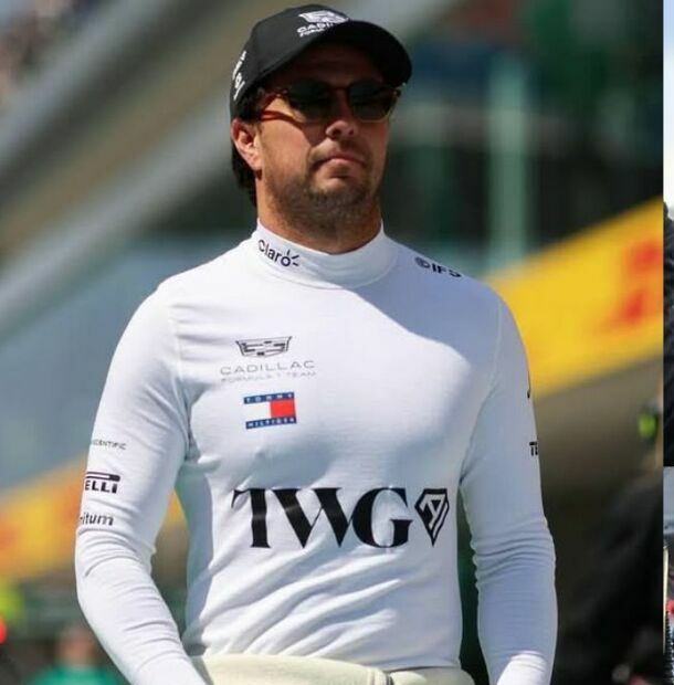 Sergio Pérez y Frankie Muniz (X: @SChecoPerez/Reuters)