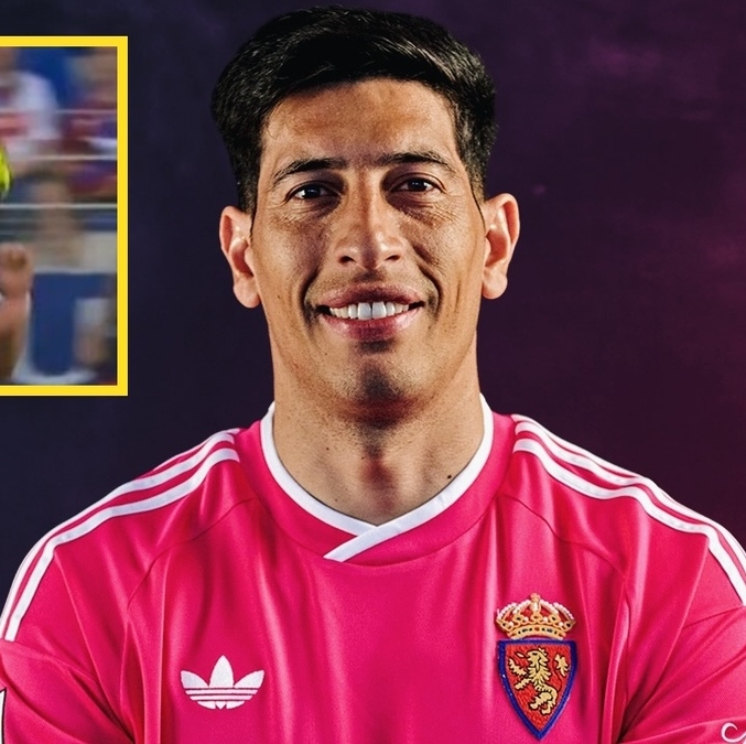 Andrada dio un puñetazo en el rostro a un jugador del Huesca (Facebook @RealZaragozaOficial | Captura)