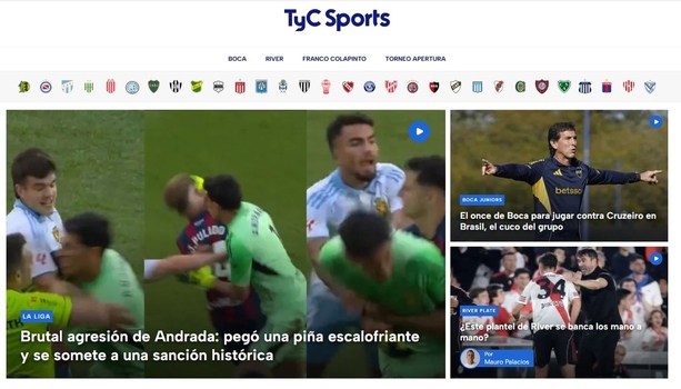 Publicación de TyC Sports (tycsports.com)