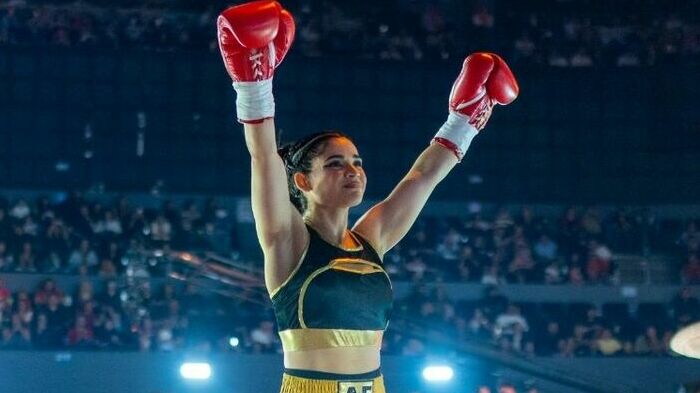 Alana Flores se despidió del boxeo en Supernova Génesis (Fotografía: Cortesía)