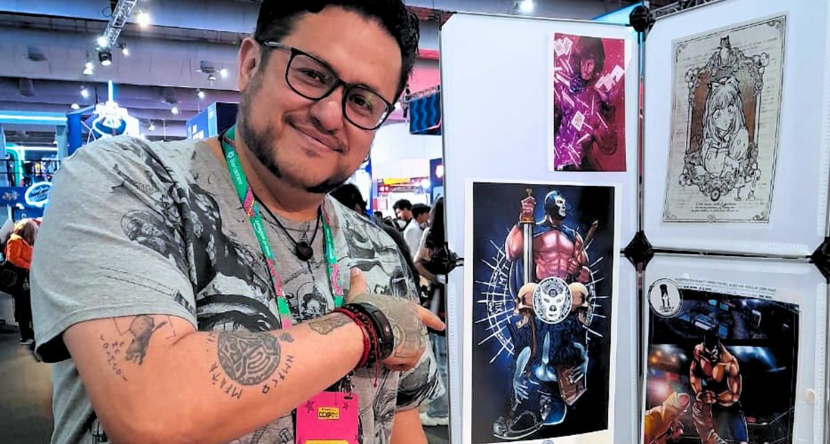 Blue Demon Comics y el deporte: los planes que Rulo Valdés adelantó en CCXPMX26 | Foto: Fátima Vázquez
