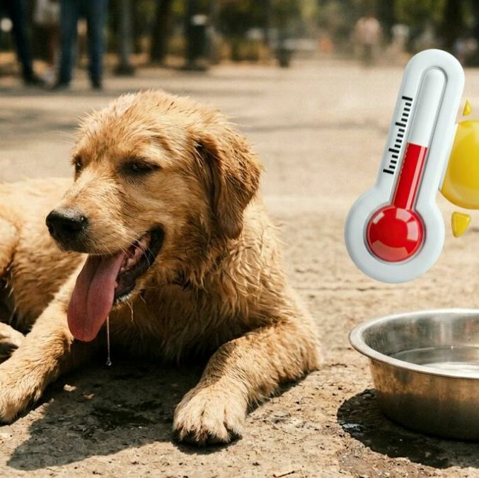 Guía para proteger a tu mascota del golpe de calor durante la ola de calor | Foto: Gemini AI Studio