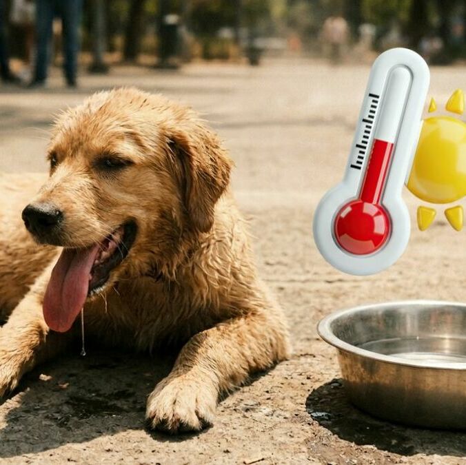 Guía para proteger a tu mascota del golpe de calor durante la ola de calor | Foto: Gemini AI Studio