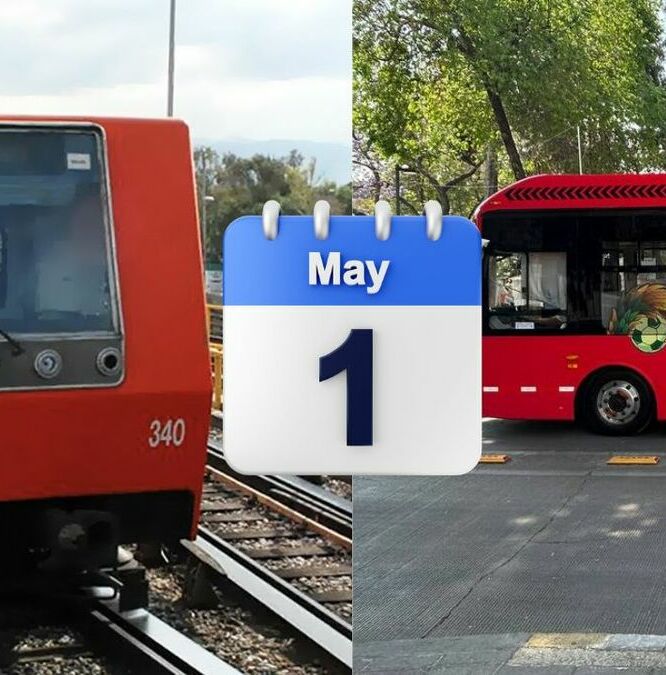 Metro y Metrobús operarán con horario especial el 1 de mayo de 2026. Así será el servicio. (@MetroCDMX y @MetrobusCDMX | X).