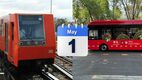 Metro y Metrobús operarán con horario especial el 1 de mayo de 2026. Así será el servicio. (@MetroCDMX y @MetrobusCDMX | X).