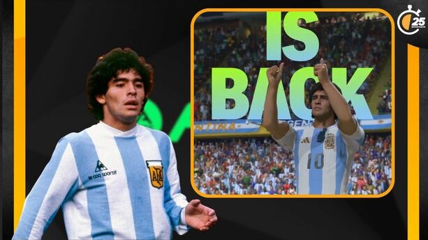 Maradona hace su regreso al EA Sports FC 25 después de cuatro años de ausencia. Foto: Especial