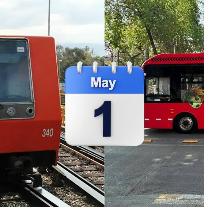 Metro y Metrobús operarán con horario especial el 1 de mayo de 2026. Así será el servicio. (@MetroCDMX y @MetrobusCDMX | X).