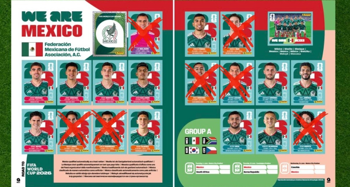 Las páginas de México en el álbum Panini del Mundial 2026 (X @PaniniSportMx)