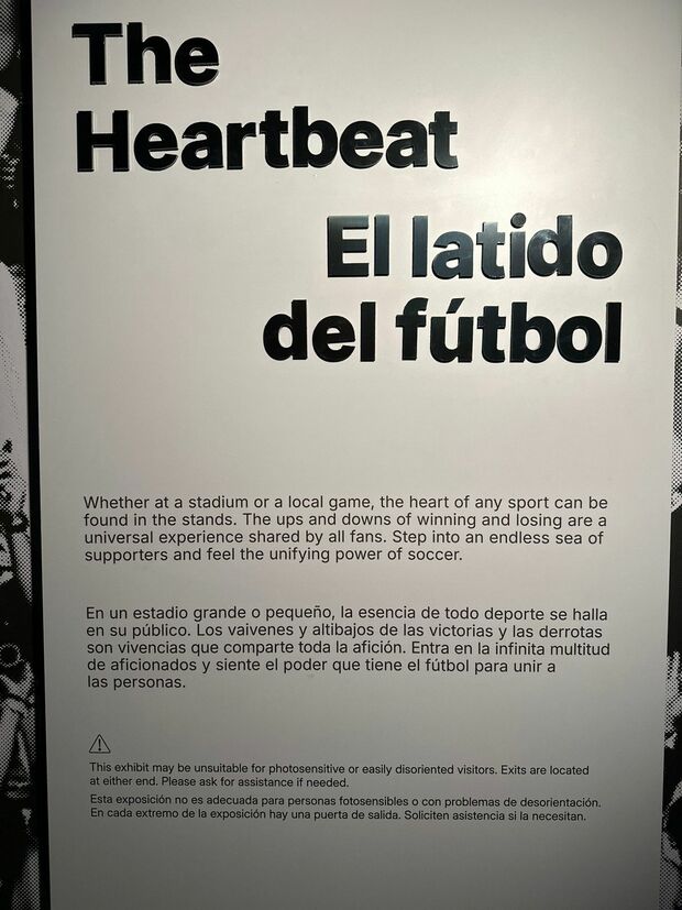 Sala 'El Latido del futbol'. (Foto: Jorge Lara)