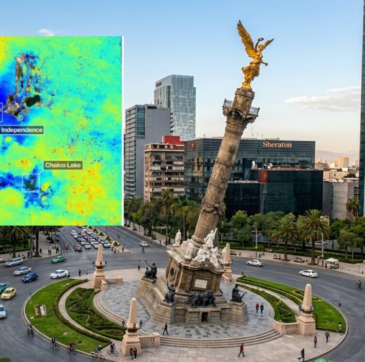 CDMX se hunde más de 2 cm al mes: esto revela el nuevo satélite NISAR | Foto NASA y Gemini AI