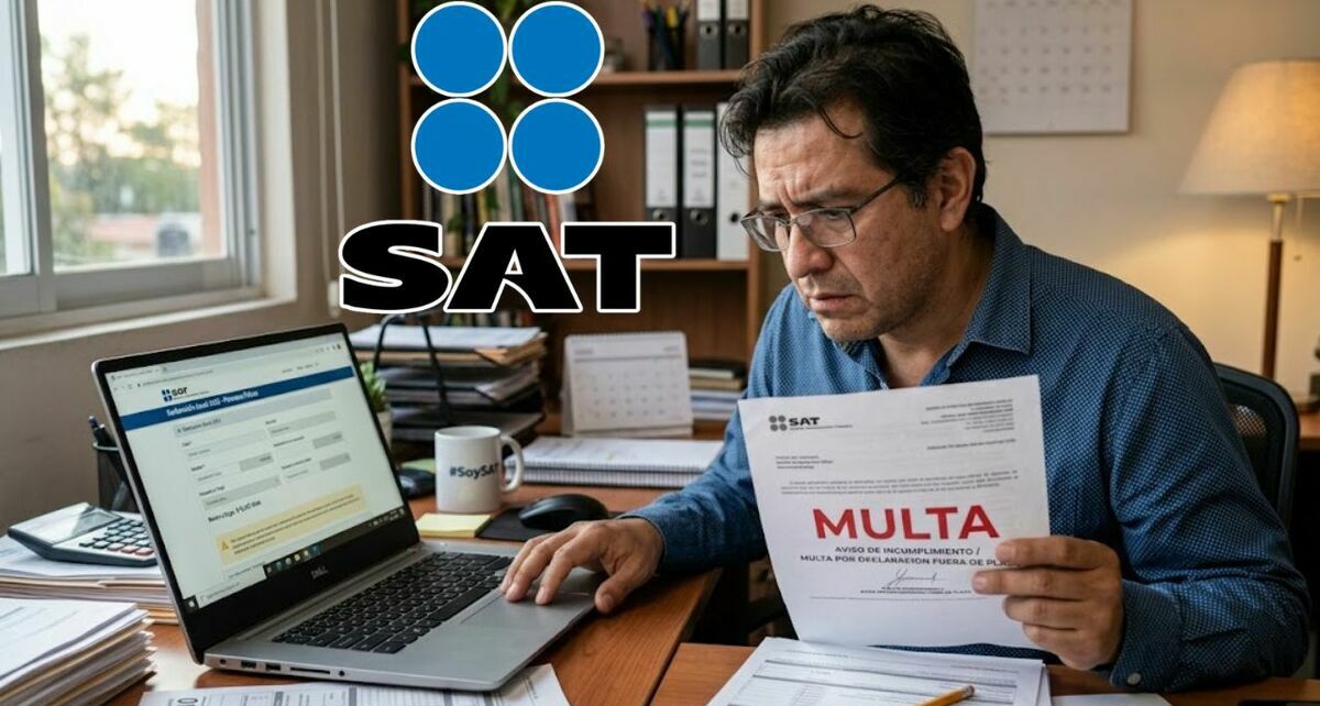 SAT 2026: estas son TODAS las multas por no presentar tu declaración anual a tiempo. (Gemini IA).