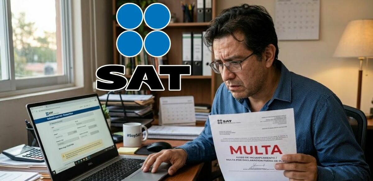 SAT 2026: estas son TODAS las multas por no presentar tu declaración anual a tiempo. (Gemini IA).