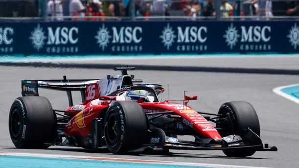 Charles Leclerc, el más rápido en Miami. (Foto: Reuters)