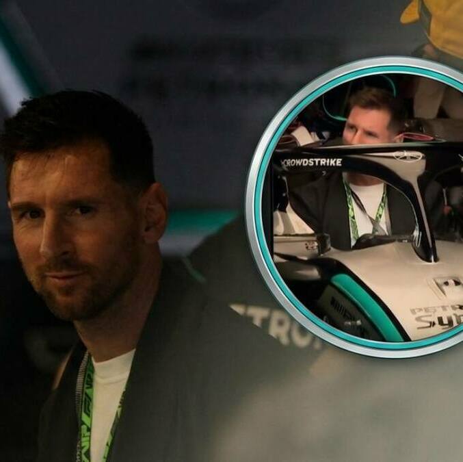 Messi cambió el balón por el monoplaza (Reuters)