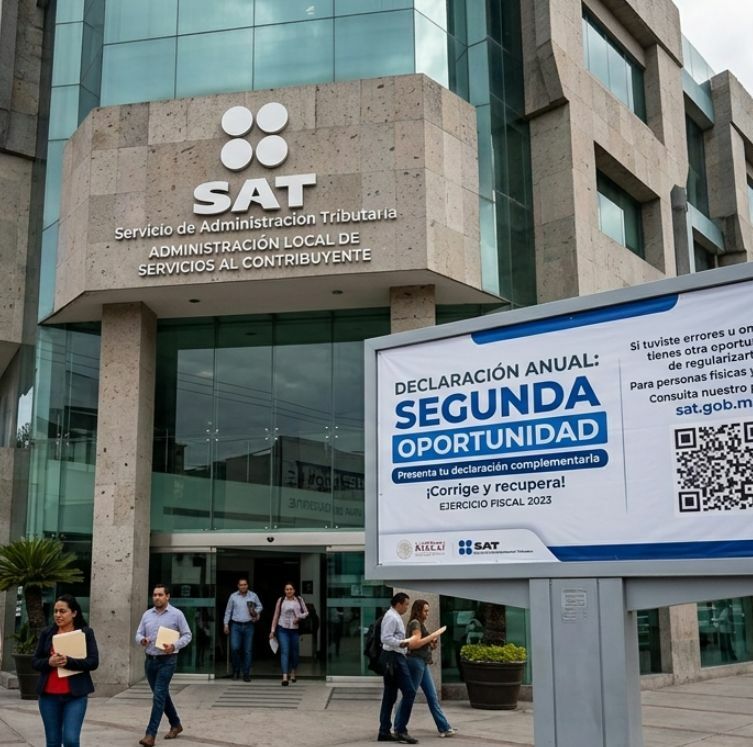 ¿Habrá segunda oportunidad para presentar la Declaración Anual del SAT? Foto: Gemini AI