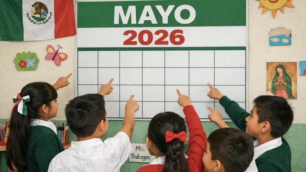Alumnos podrán disfrutar de tres puentes escolares en mayo 2026. (FOTO): Sora IA.