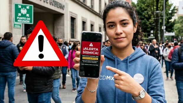 Así funcionará la alerta en celulares para el Simulacro Nacional 2026 en México. (Google Gemini).