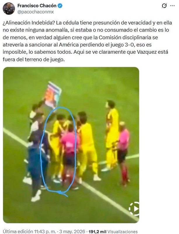Mensaje de Paco Chacón (X @pacochaconmx)