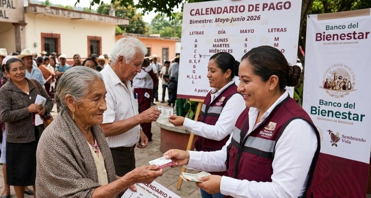 Pensión del Bienestar: así quedan los pagos del 4 al 8 de mayo | Foto: Gemini AI