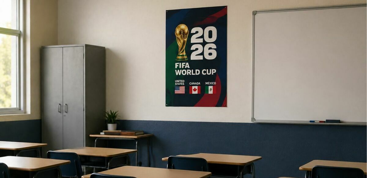 ¿Alumnos podrían salir antes de vacaciones? SEP analiza cambios al calendario escolar por Mundial 2026. (FOTO: ChatGPT).