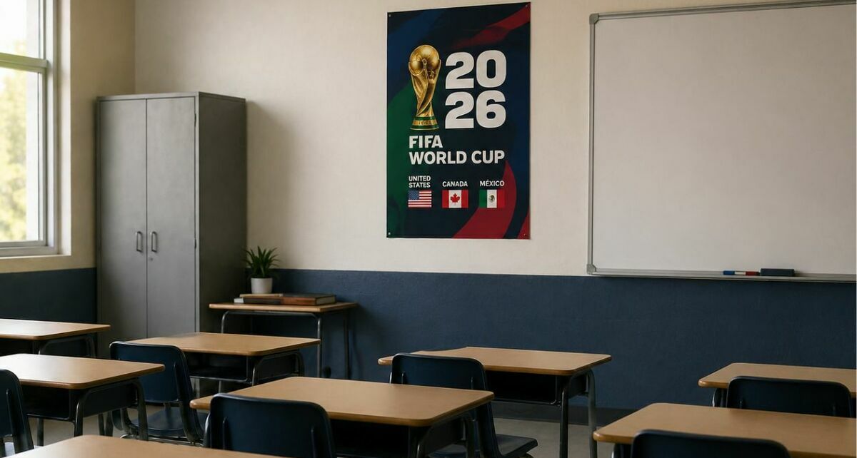 ¿Alumnos podrían salir antes de vacaciones? SEP analiza cambios al calendario escolar por Mundial 2026. (FOTO: ChatGPT).