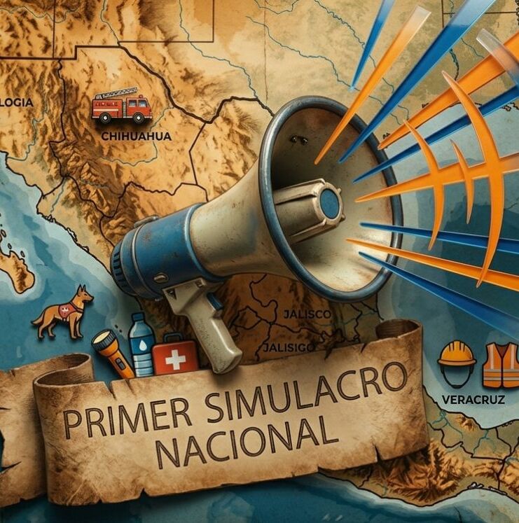 Primer Simulacro Nacional 2026 |Foto: GEMINI AI