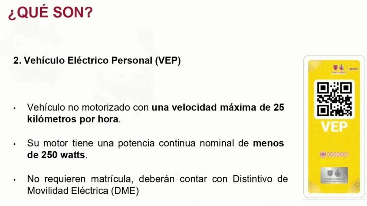Los VEP estarán exentos de emplacamiento, pero deberán de tener un holograma especial. Foto: Secretaría de Movilidad CDMX