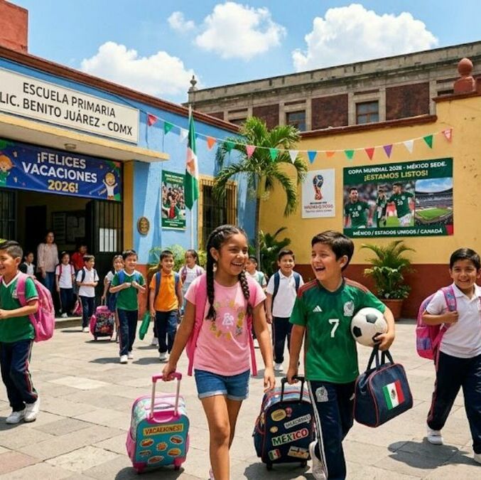 SEP modifica el calendario escolar 2026: clases terminarán antes por el Mundial 2026. (Gemini IA).