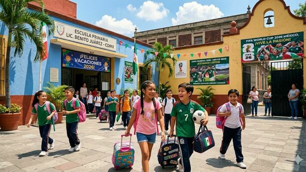 SEP modifica el calendario escolar 2026: clases terminarán antes por el Mundial 2026. (Gemini IA).