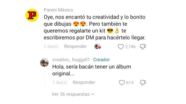 Asi reaccionó Panini en el video del pequeño aficionado (FOTO: captura de pantalla Tiktok @creativo_huggy01)