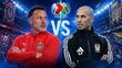 Afición de Chivas y Tigres durante un partido decisivo de Liguilla mientras una inteligencia artificial predice al semifinalista. FOTO: Especial