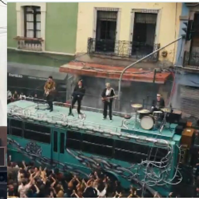 Captan a U2 grabando nuevo videoclip en CDMX; video viral | Foto: Captura de pantalla U2 y tenochcervantes 137