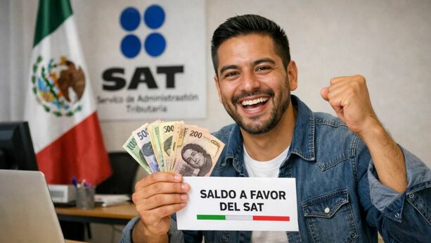 Contribuyentes pueden recibir más rápido su saldo a favor del SAT este 2026. (Sora IA).