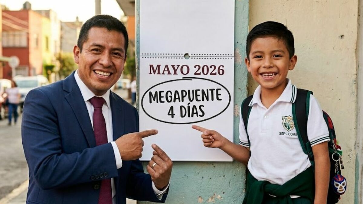 ¿Para quiénes habrá megapuente de 4 días en mayo 2026? Calendario oficial. (Gemini IA).