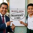 ¿Para quiénes habrá megapuente de 4 días en mayo 2026? Calendario oficial. (Gemini IA).