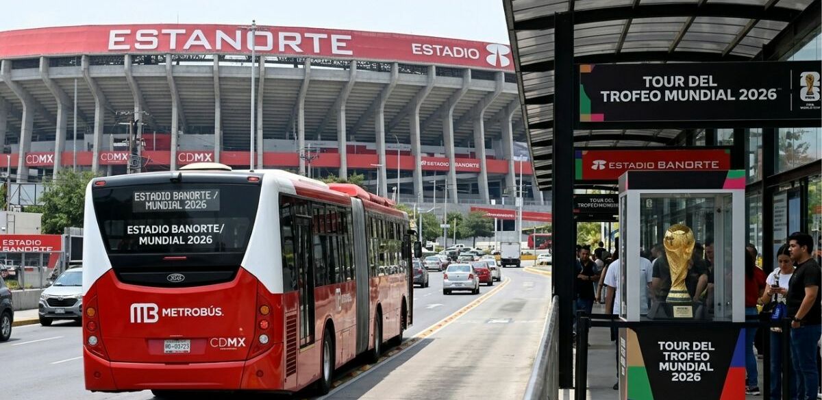 Mundial 2026: anuncian ruta especial de Metrobús hacia el Estadio Banorte | Foto: IA