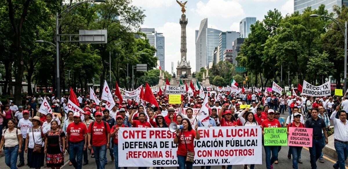 Esta es la ruta que tomará la marcha de la CNTE por el Día del Maestro