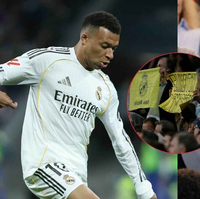 Así fue la monumental pitada a Mbappé y los carteles contra Florentino Pérez. (EFE).