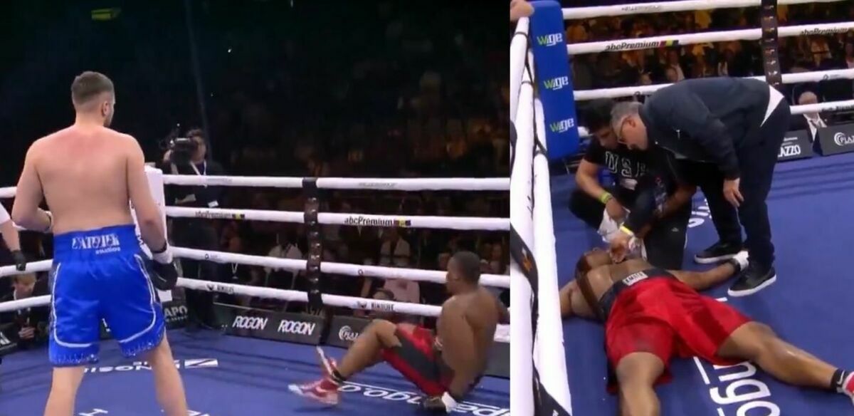 Viktor Jurk noqueó a Edwin Castillo a segundos de iniciar la pelea (Imagen: Capturas de pantalla)