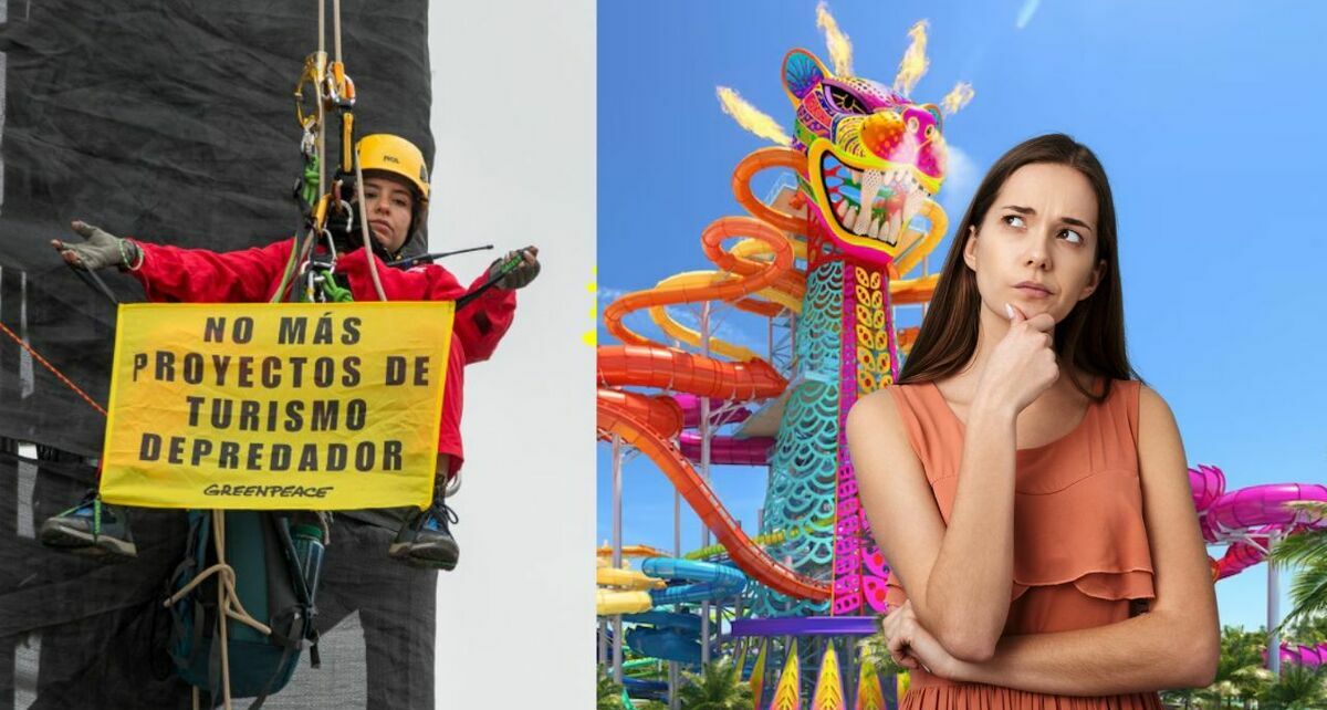Greenpeace vs Royal Caribbean: polémica por Perfect Day México en Mahahual, Quintana Roo | Foto: Greenpeace, Canva y Royal Caribbean Press Center