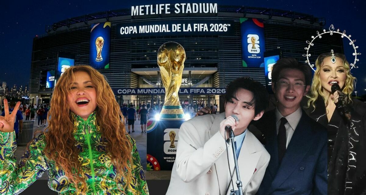 Mundial 2026 tendrá show de medio tiempo con BTS, Shakira y Madonna | Foto: Gemini AI y Reuters