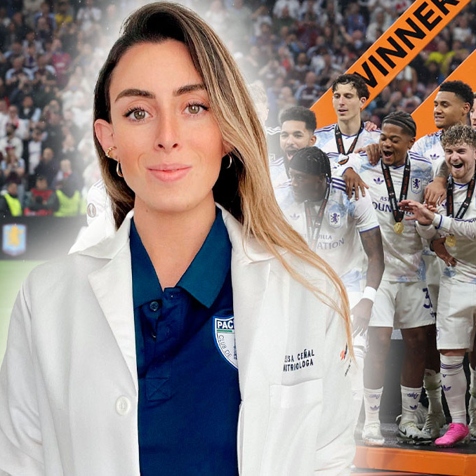 Elisa Ceñal, parte del éxito del Aston Villa. (Fotos: Reuters e Instagram elisacenal)
